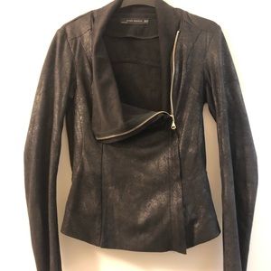 Faux suede back jacket